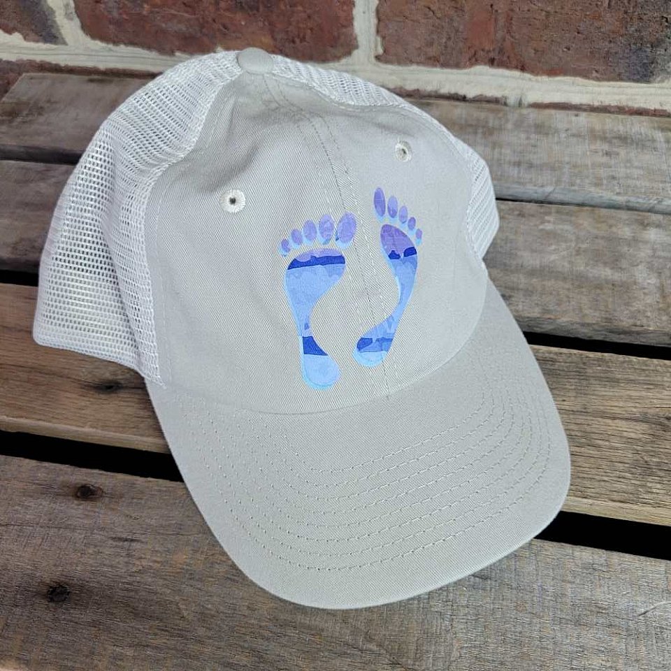 Blue Tie-Dyed Feet Cap | 11cap2a.jpg