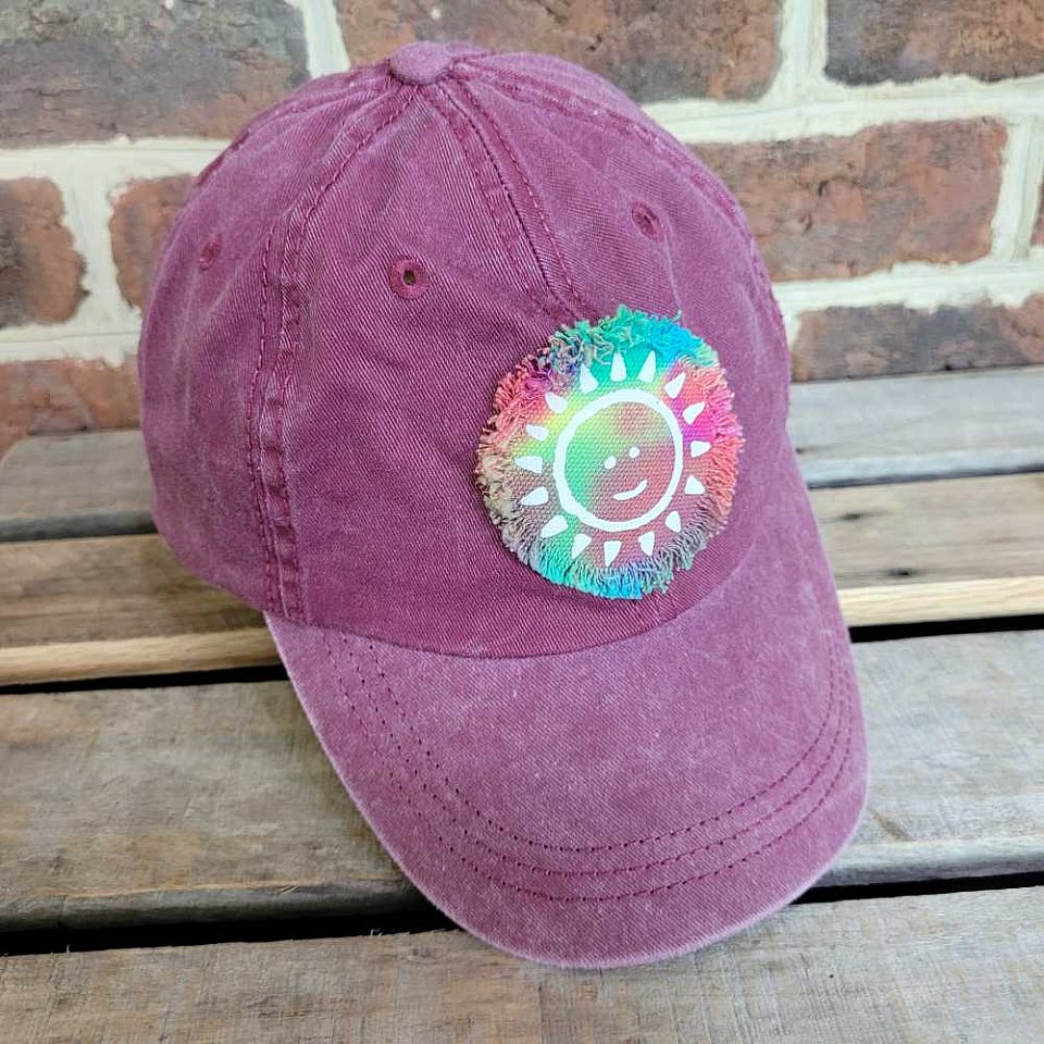 Cap ~Red, Sportsman, TieDye Patch | 2redcap1.jpg