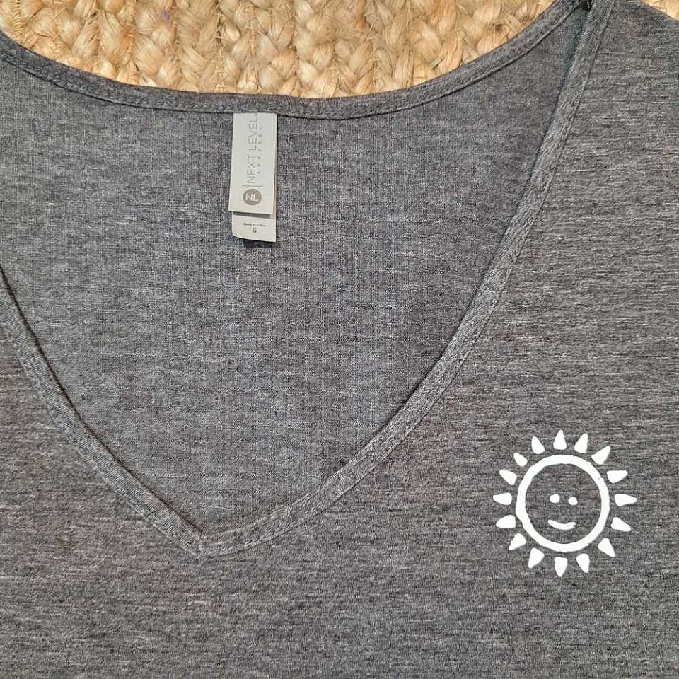 Women's Next Level Gray WideStrap V-neck Tank | 1atankthick2.jpg