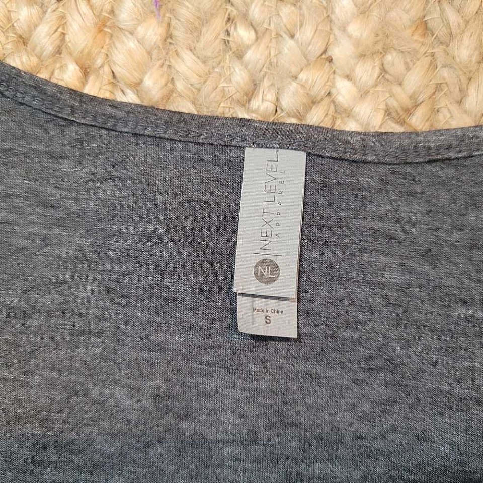 Women's Next Level Gray WideStrap V-neck Tank | 1atankthick3.jpg