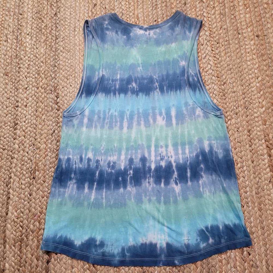 2X Women's Muscle Tank ~Blue/green Stripes | 1amt5c.jpg