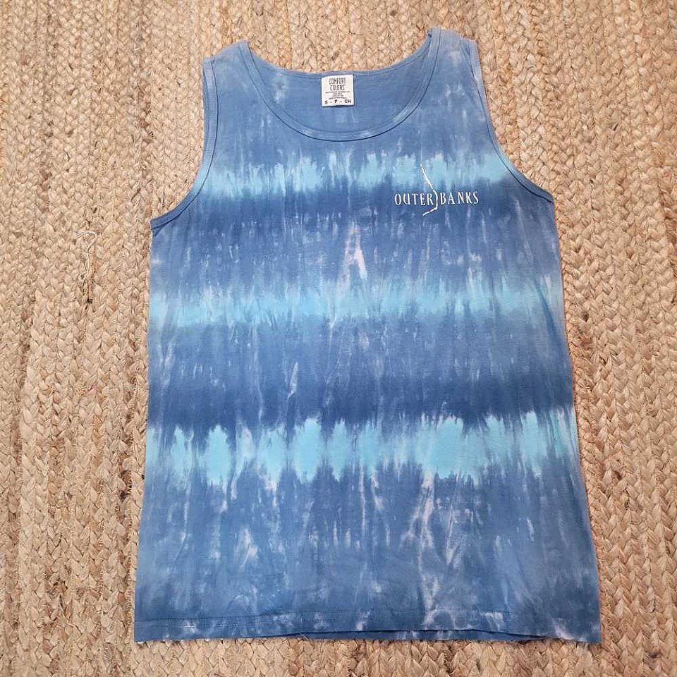 Small Unisex Tank ~Blues Striped TieDye | 1amt3a.jpg